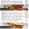BAR RESTAURANTE LA RANA VERDE: CARTA: Hamburguesas, Sandwiches y Bocadillos
