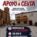 CONVOCATORIA APOYO A CEUTA: MIÉRCOLES, 2 DE SEPTIEMBRE A LAS 20H. EN LA PLAZA DEL AYUNTAMIENTO