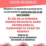 OFRENDA FLORAL (RESERVA TU RAMO ANTES DEL 23 DE SEPTIEMBRE EN EL AYUNTAMIENTO)
