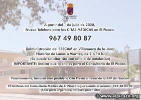 CITA MÉDICA SESCAM A PARTIR DEL 1 DE JULIO