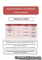 ESCUELA DE DEPORTES 2019-2020