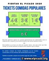 FIESTAS 2025: TICKETS COMIDAS POPULARES